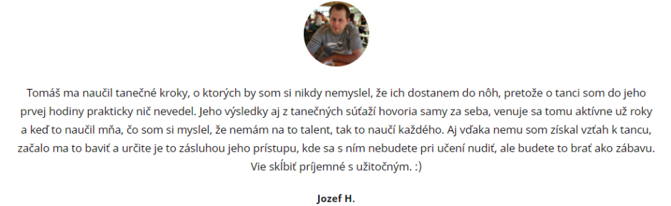 Jozef – muž, ktorý vďaka osobnému mentoringu s&nbsp;Tomášom Hermanom prekonal strach z&nbsp;tanca a&nbsp;našiel sebadôveru.
